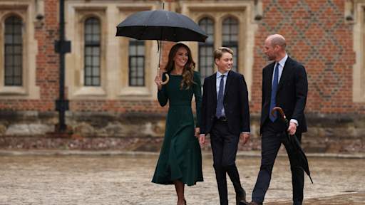 Prince George pictured on first day at Eton College