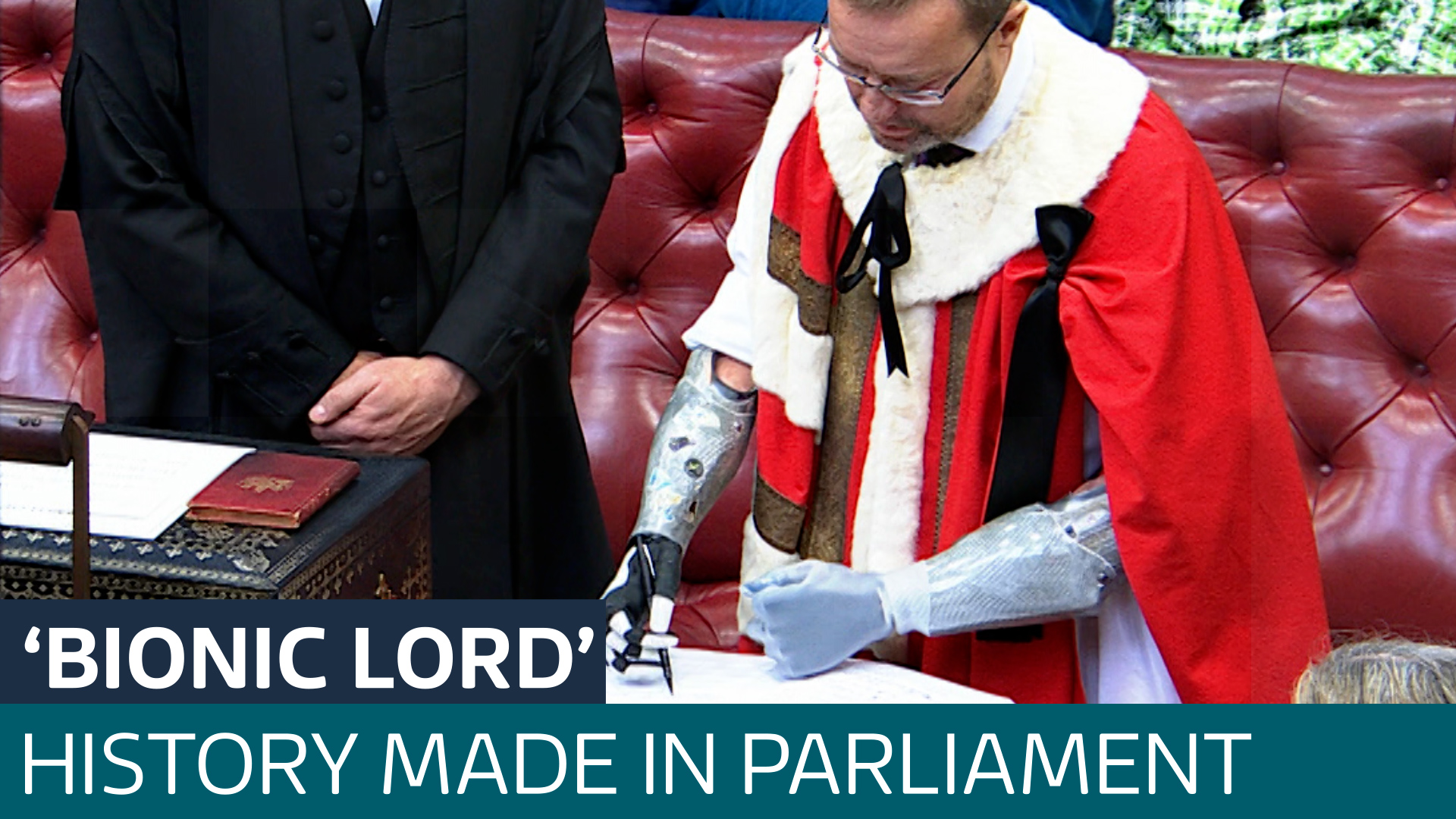 'Bionic Lord' makes history Craig Mackinlay takes up his peerage
