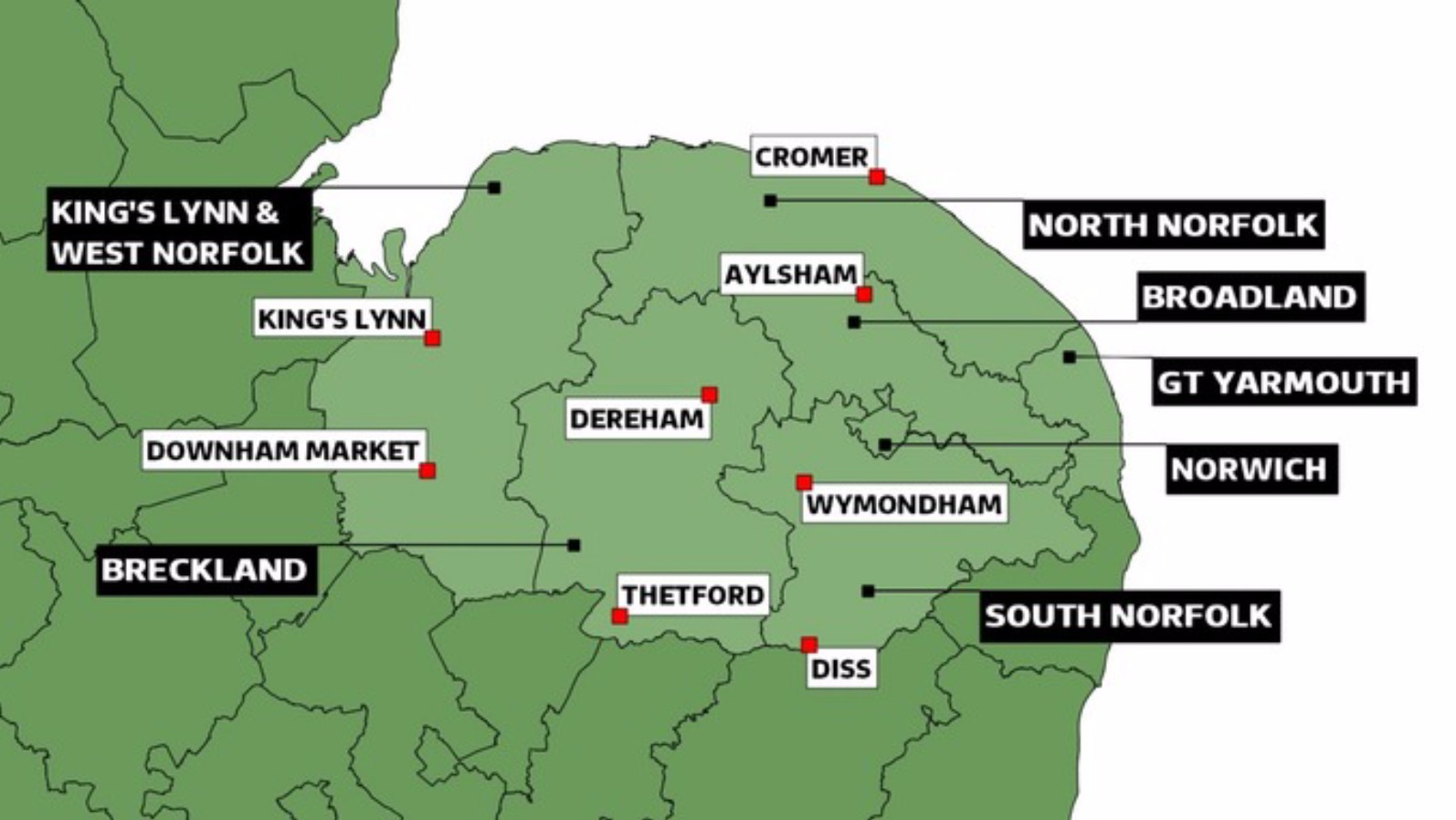 Norfolk County Council Boundary Maps Local Election Results: Norfolk | Itv News Anglia