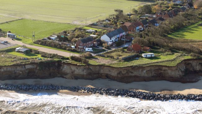 The cliff edge is creeping closer to the houses.