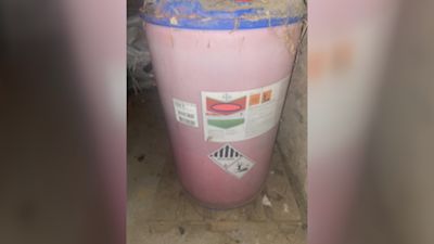 210621-Old out of data barrel of pesticide collected through the amnesty