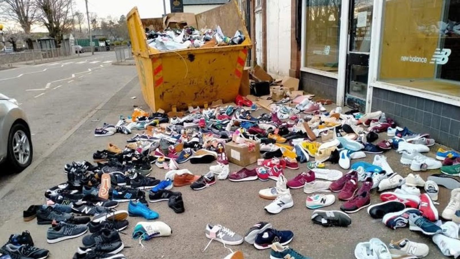 New Balance breaks silence following skip full of trainers found