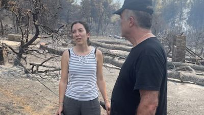 Despina with her father. ITV News/Natalie Wright