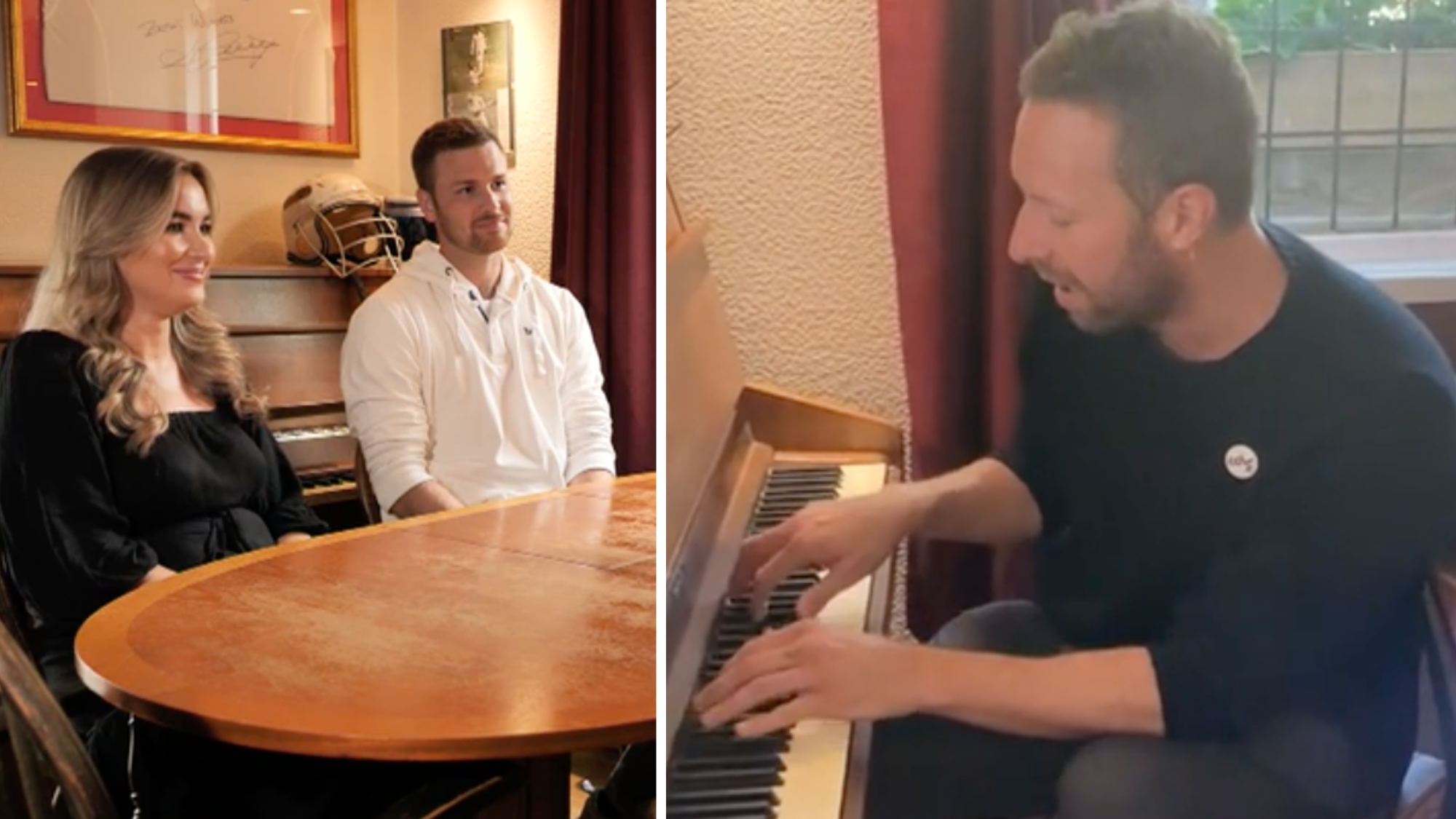 Couple's 'shock' after Coldplay's Chris Martin played for them in pub