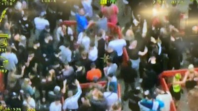 The event at Kitson Road in Leeds was shut down by police officers.