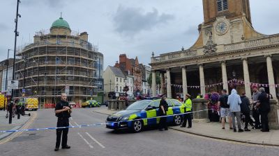 Northampton town centre bomb scare
Credit: Father Oliver Coss/Twitter