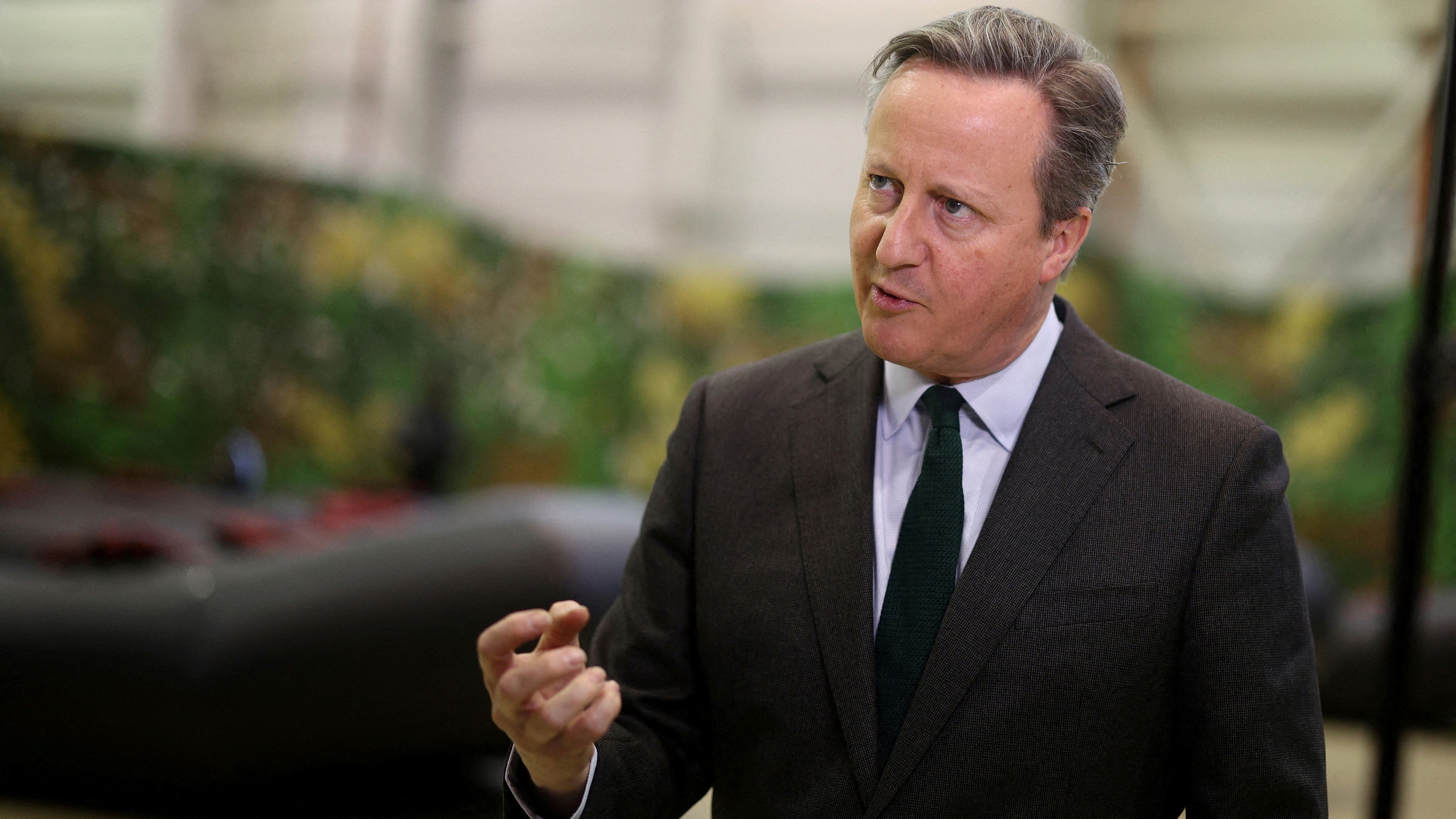 David Cameron urges US to aid Ukraine and 'not show weakness displayed against Hitler' | ITV News