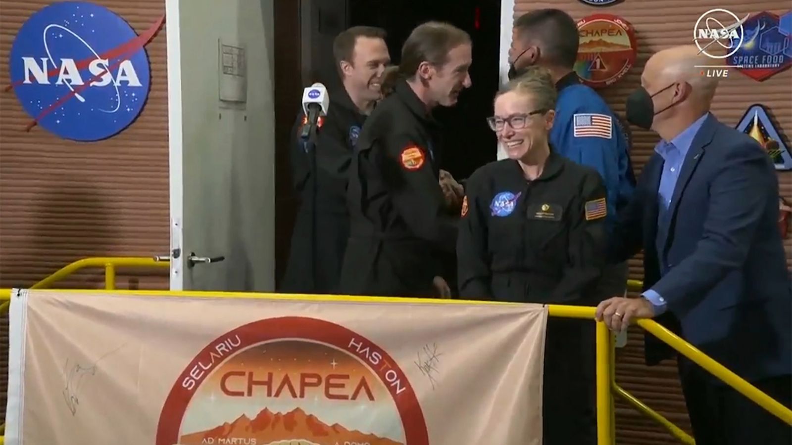 Crew of NASA's simulated Mars habitat experiment emerge after a year ...
