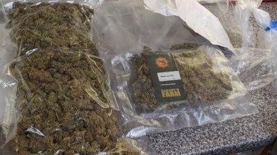 Cannabis disguised as teabags and sent from Chatham to Cambodia has led to the arrest of a man from Gillingham.