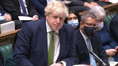 Prime Minister Boris Johnson speaks during Prime Minister's Questions