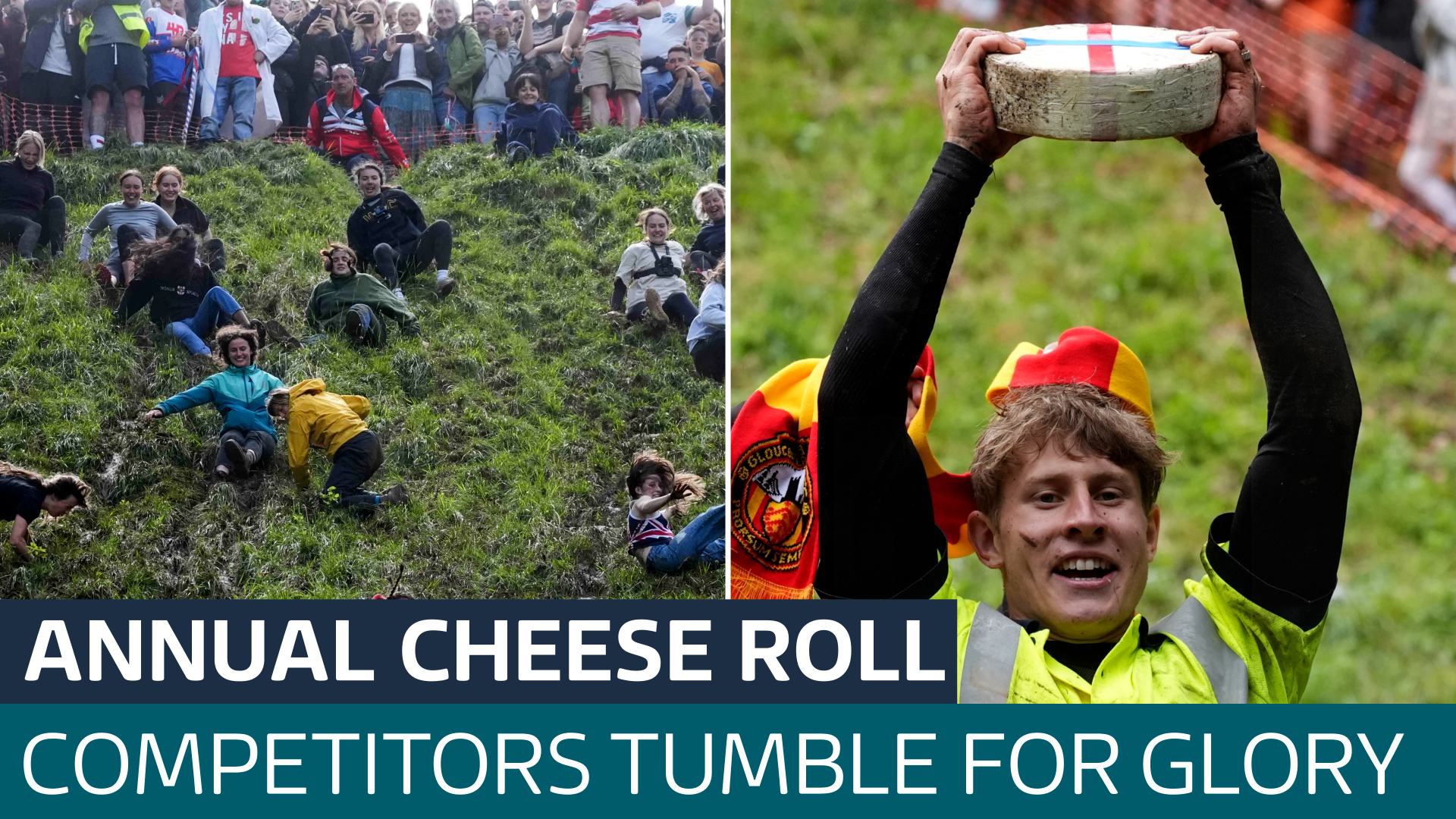 Annual cheese rolling race takes place in Gloucestershire - Latest From ...