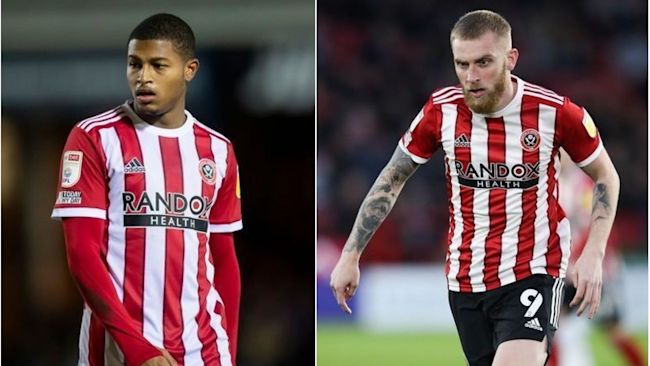 Sheffield United players Rhian Brewster/Ollie McBurnie