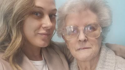 Christina Smith-White and her grandmother Margaret Root in a picture taken the day before she had a stroke