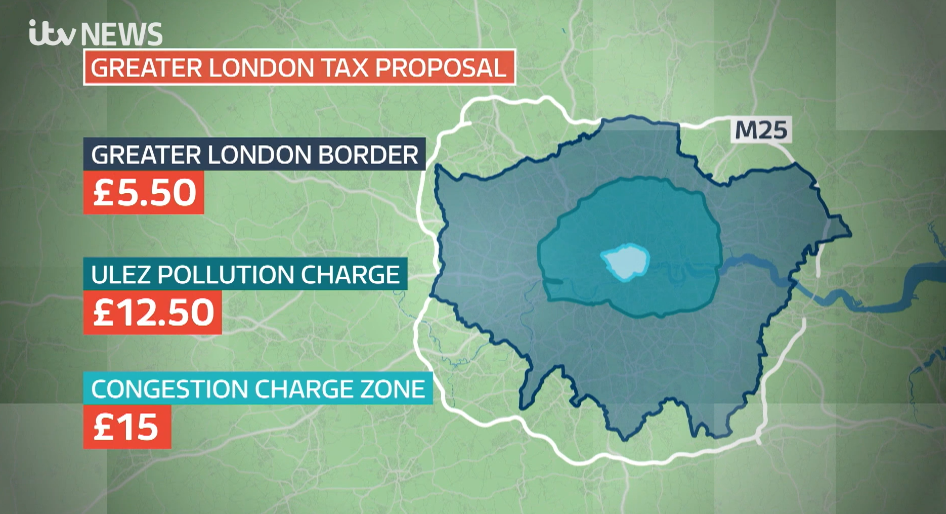 New Congestion Zone Map Drivers Heading To London Warned They Could Face New Boundary Charge | Itv  News Meridian