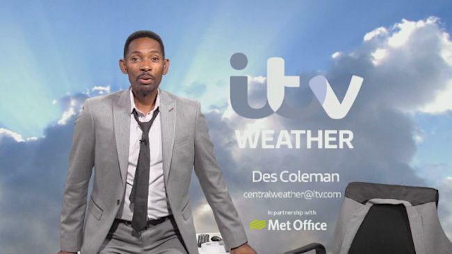 Des Coleman at a studio desk