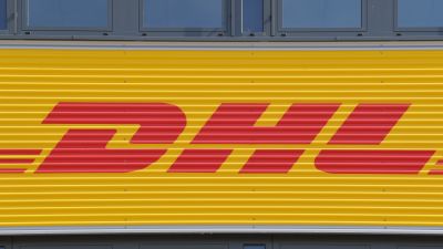 A PA image of the DHL logo