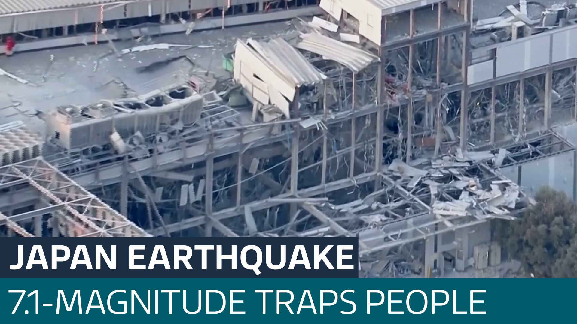 Dozens trapped in shopping centre in south-west Japan after powerful earthquake