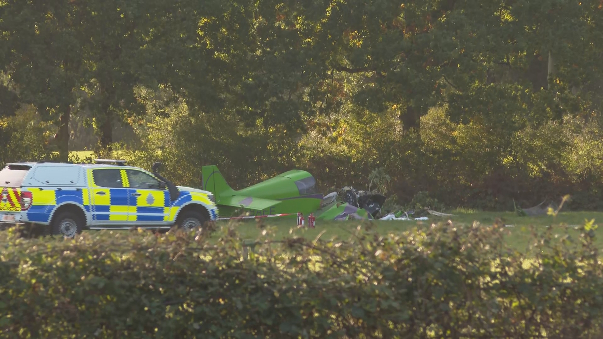 Emergency crews scambled after light aircraft crashes in Sussex ITV