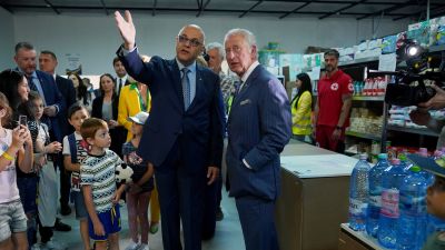 Prince Charles visits refugees