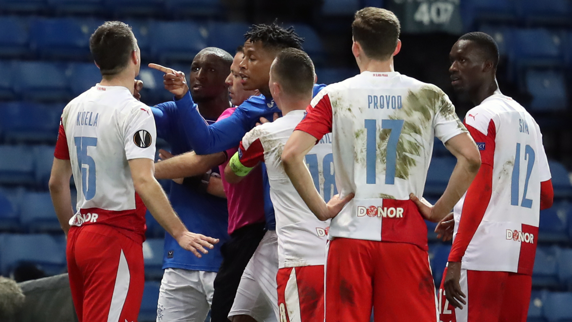 Rangers accuse Slavia Prague's Kudela of racial abuse in Europa