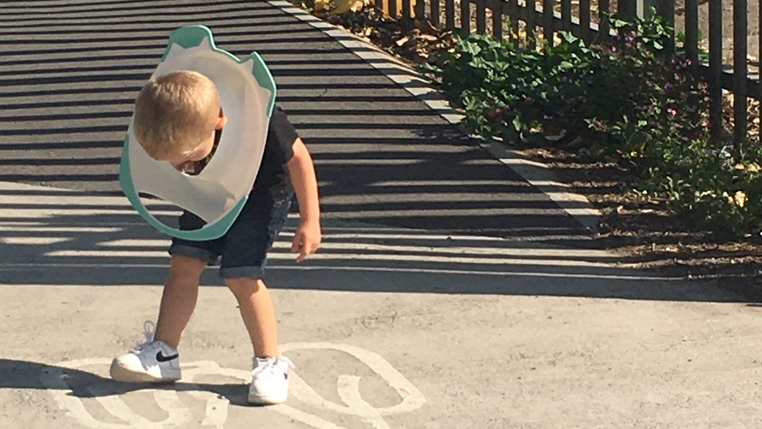 Toddler cut free from toilet seat after sticking his head down the loo