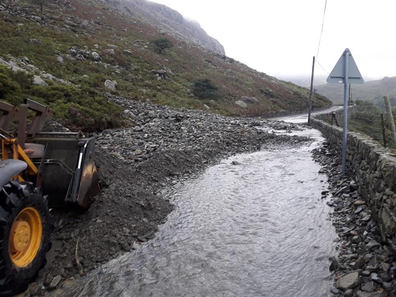 Landslide caused by Storm Francis closes busy north Wales road | ITV ...