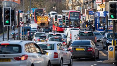 File photo dated 16/12/20 of traffic of the A205 South Circular road in Lewisham, south London. Reliance on cars has reached a 15-year high despite a drop in commuting, according to a new survey. Issue date: Saturday October 23, 2021.
