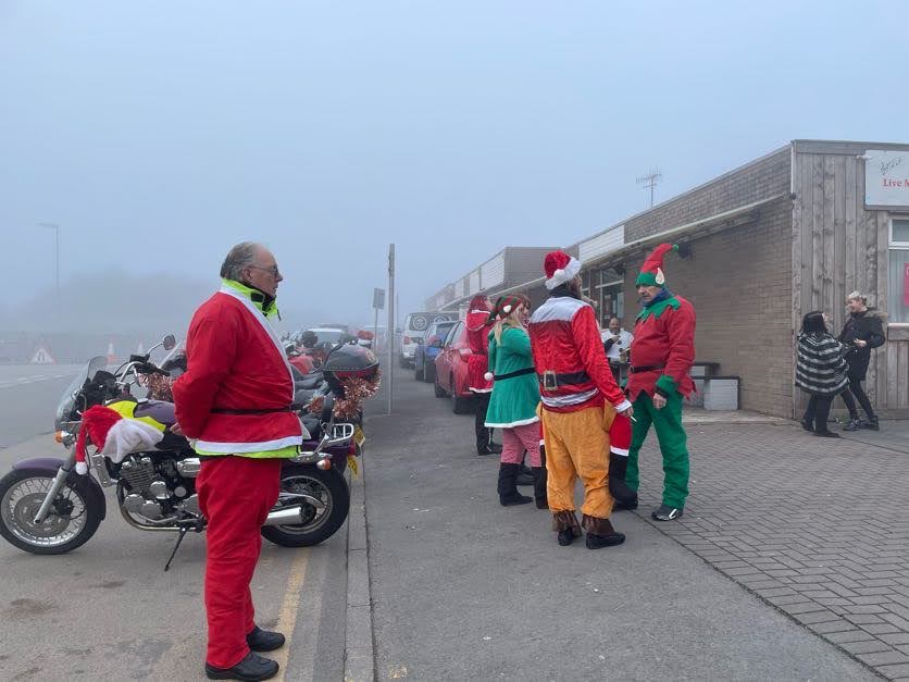 Around 300 dressedup motorbikers bring Christmas cheer to Porthcawl