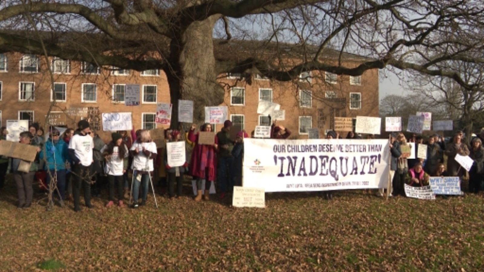 Send Protest 'We shouldn't have to be here' - Parents of SEND children protest ...