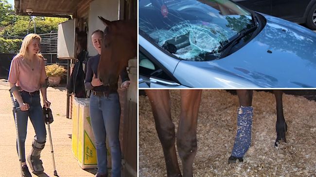 Katie Margarson and filly Luna are both still recovering from their injuries