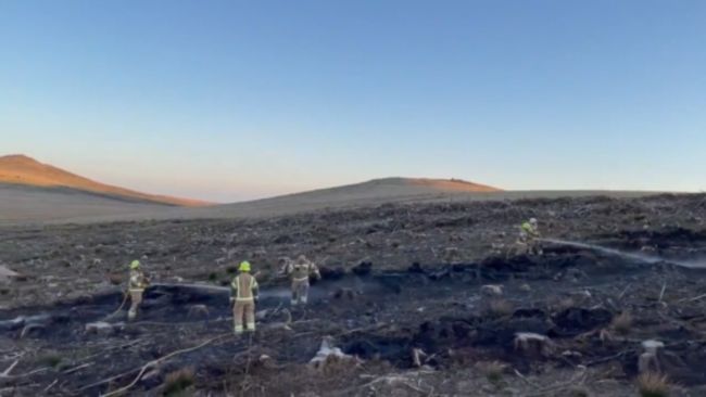 Fire crews from Wadebridge Community Fire Station tackled the gorse fire for over 10 hours yesterday and were on-site this morning
