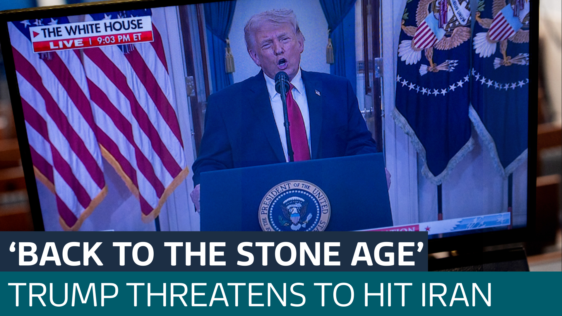 Trump threatens to hit Iran 'very hard' sending them 'back to the stone ages' as price of oil rises - Latest From ITV News