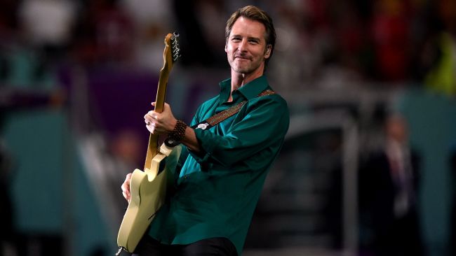 Chesney Hawkes, singer during the half time entertainment during the FIFA World Cup Group B match at the Ahmad Bin Ali Stadium, Al Rayyan, Qatar. Picture date: Tuesday November 29, 2022.