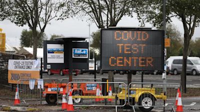 A covid test centre site