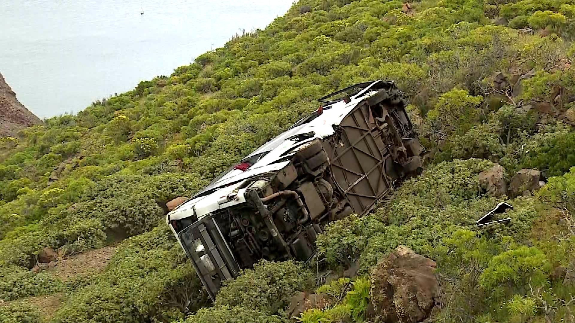 One man dead and 27 injured as British tourist bus crashes in Canary Islands