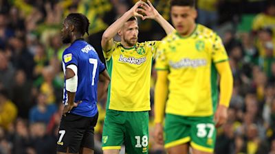 Marco Stiepermann in action for Norwich City.