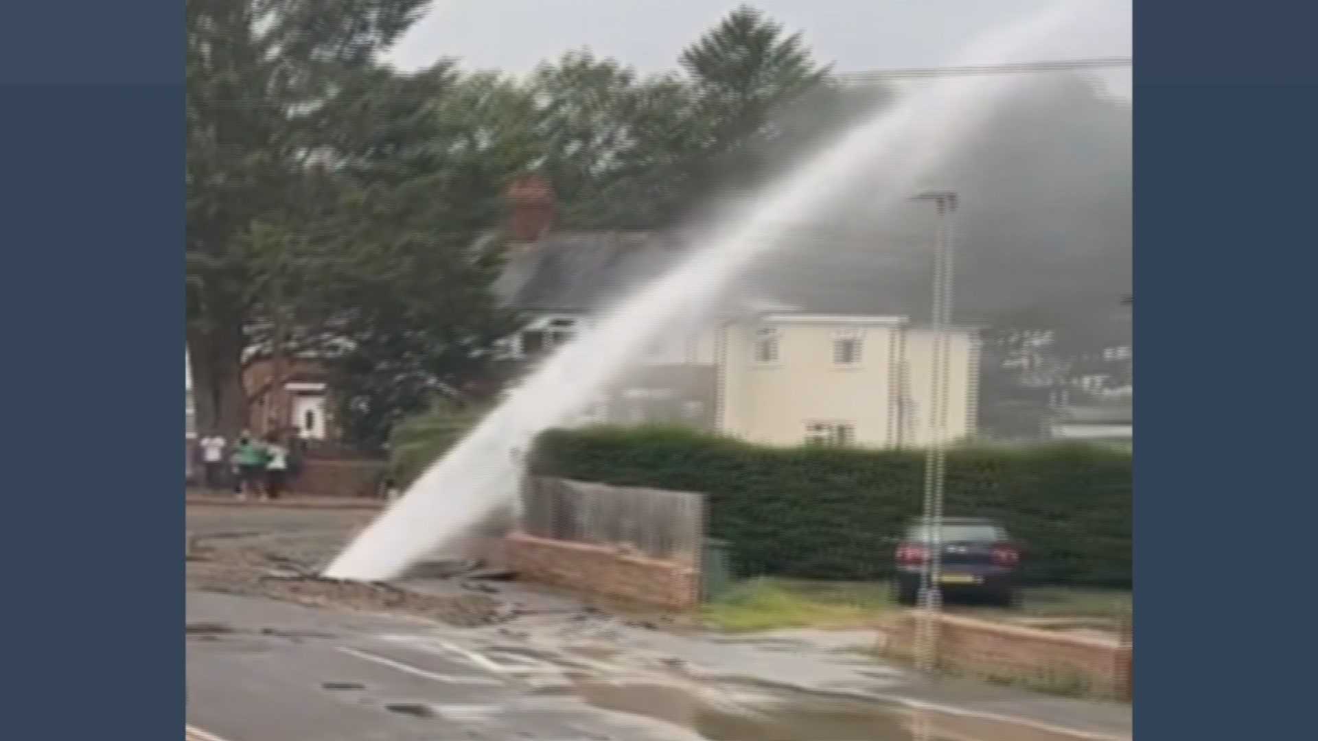 Dramatic video as burst water main goes ballistic in Oxford street