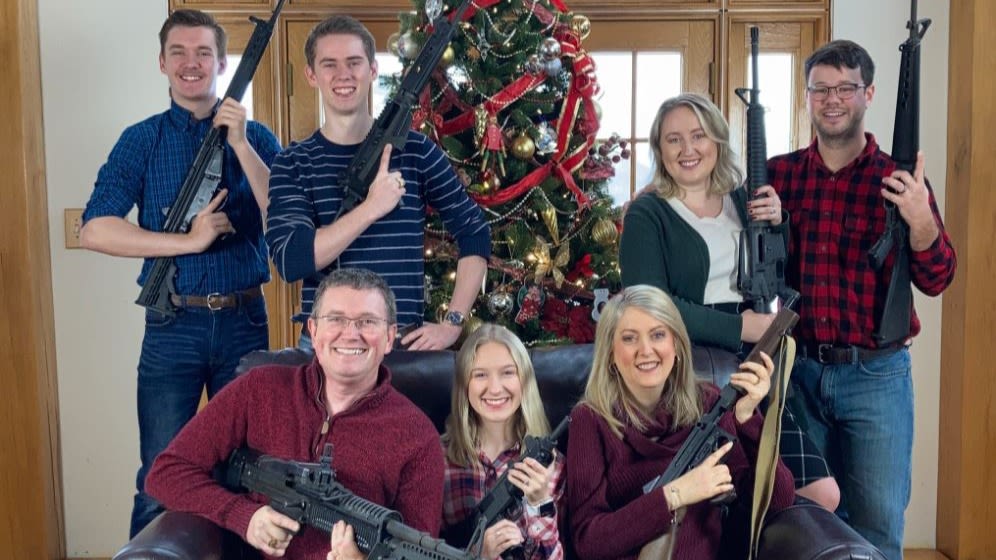 Santa Please Bring Ammo Us Politician Criticised For Photo With