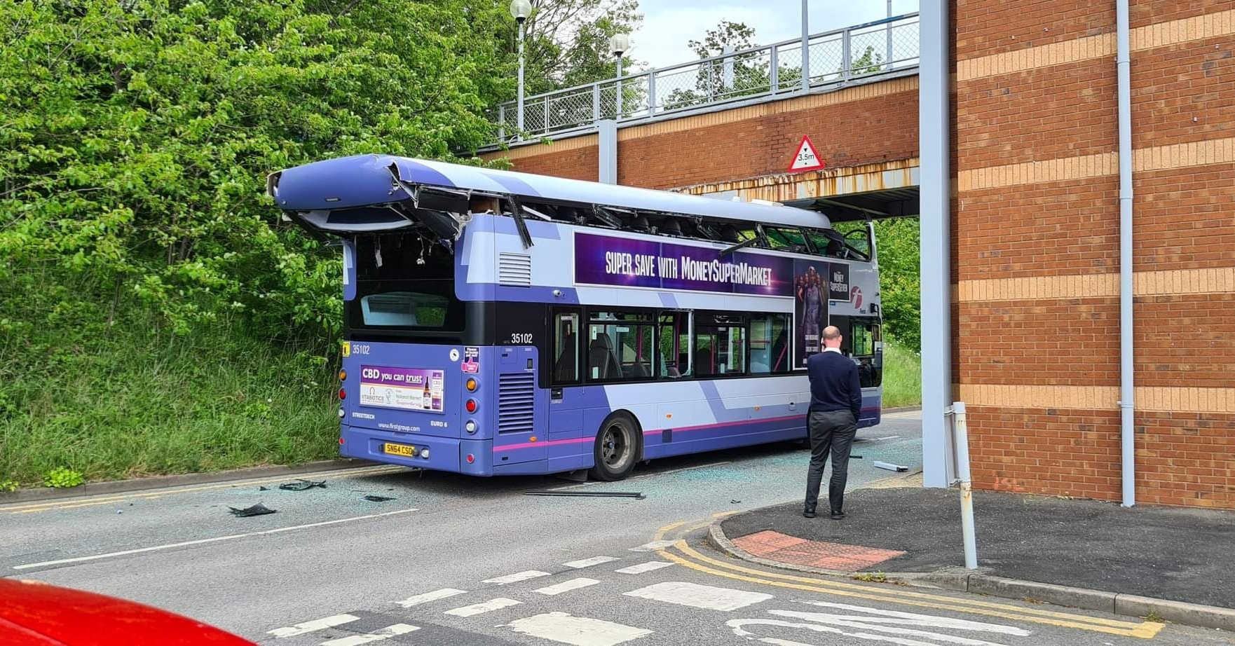 Four Injured After Bus Hits Bridge In Sheffield | ITV News Calendar