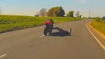 Footage showing moment Norfolk motorcyclist flies off bike released to warn riders to slow down | ITV News Anglia Footage showing moment Norfolk motorcyclist flies off bike released to warn riders to slow down | ITV News Anglia