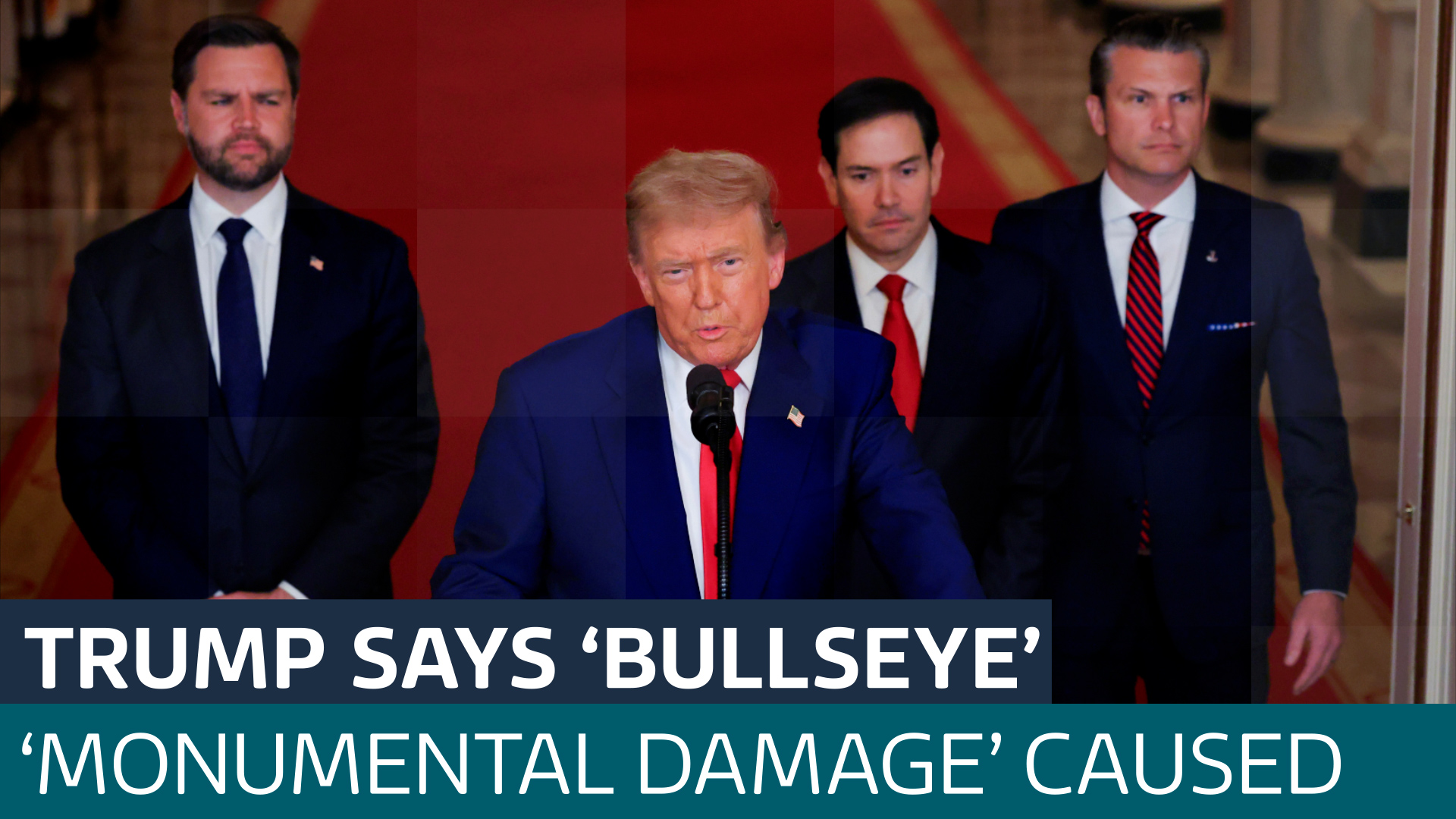 'Bullseye': Trump says strikes on Iran nuclear sites caused 'monumental ...