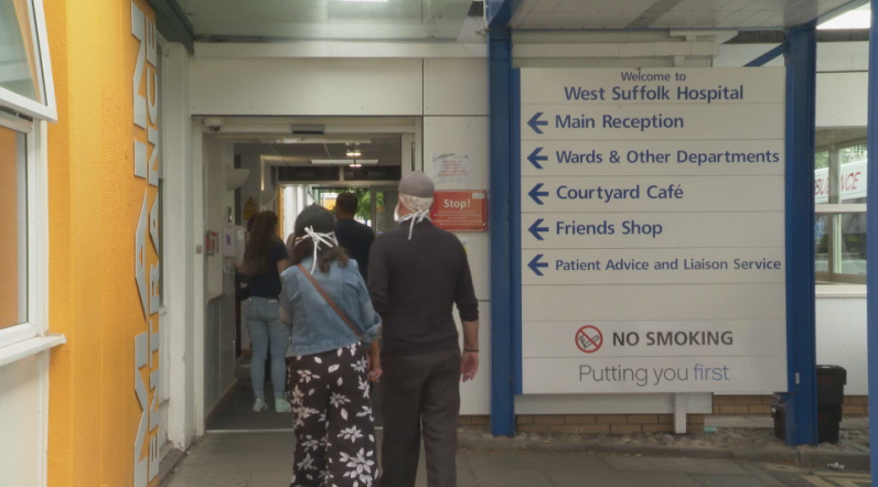 Hospitals in the region are beginning to allow visitors again ITV