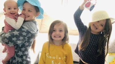 Heather's daughters who lost everything in the fire.