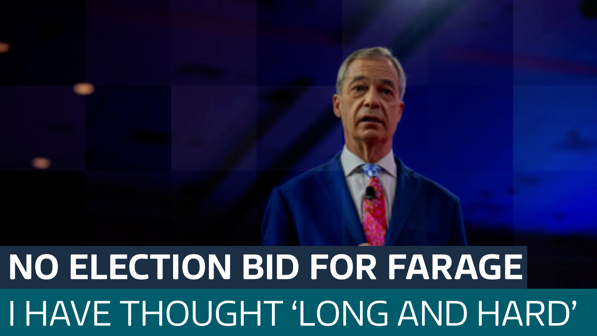 Reform's Honorary President Nigel Farage confirms he will not stand in ...