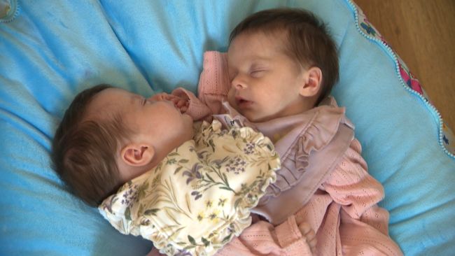 Credit: UTV
It's been a long journey full of emotion and challenge for Hannah and Dan since the couple's first scan showed something was different about their pregnancy. UTV's Judith Hill met six-week-old conjoined twins Annabelle and Isabelle from Toomebridge in Northern Ireland.