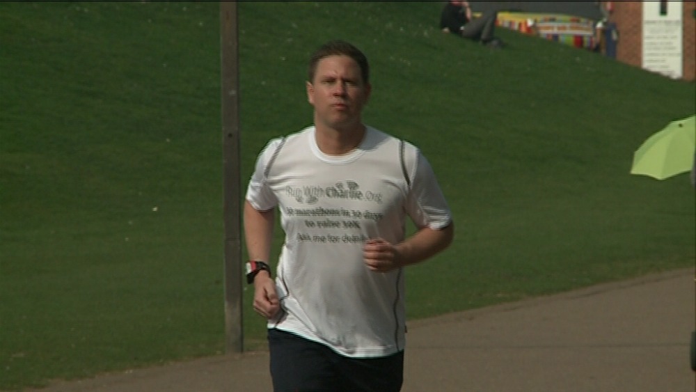 30 Marathons In 30 Days For Charity | ITV News Anglia