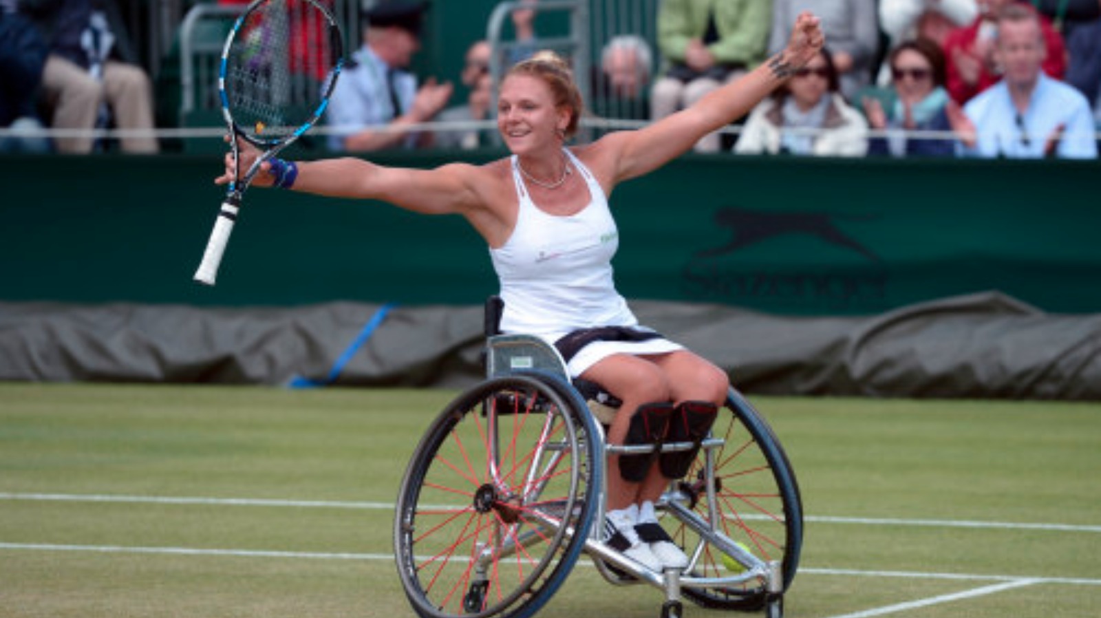 Wimbledon champion plays at British Open Wheelchair Tennis