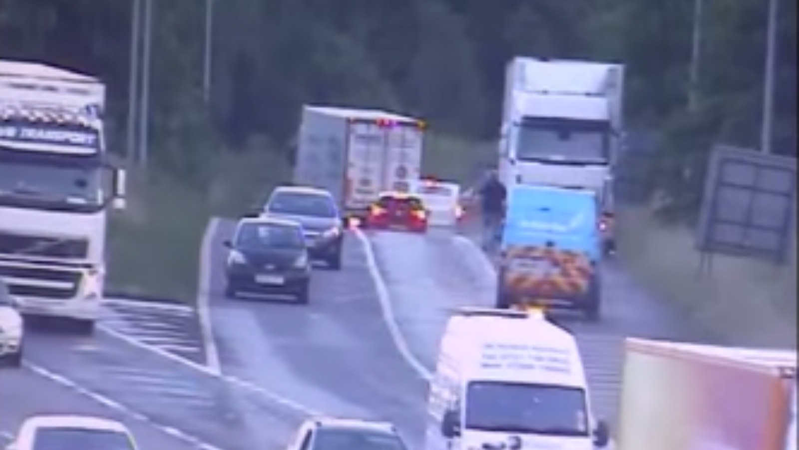 Shocking video shows people driving wrong way up the M1 | ITV News Central