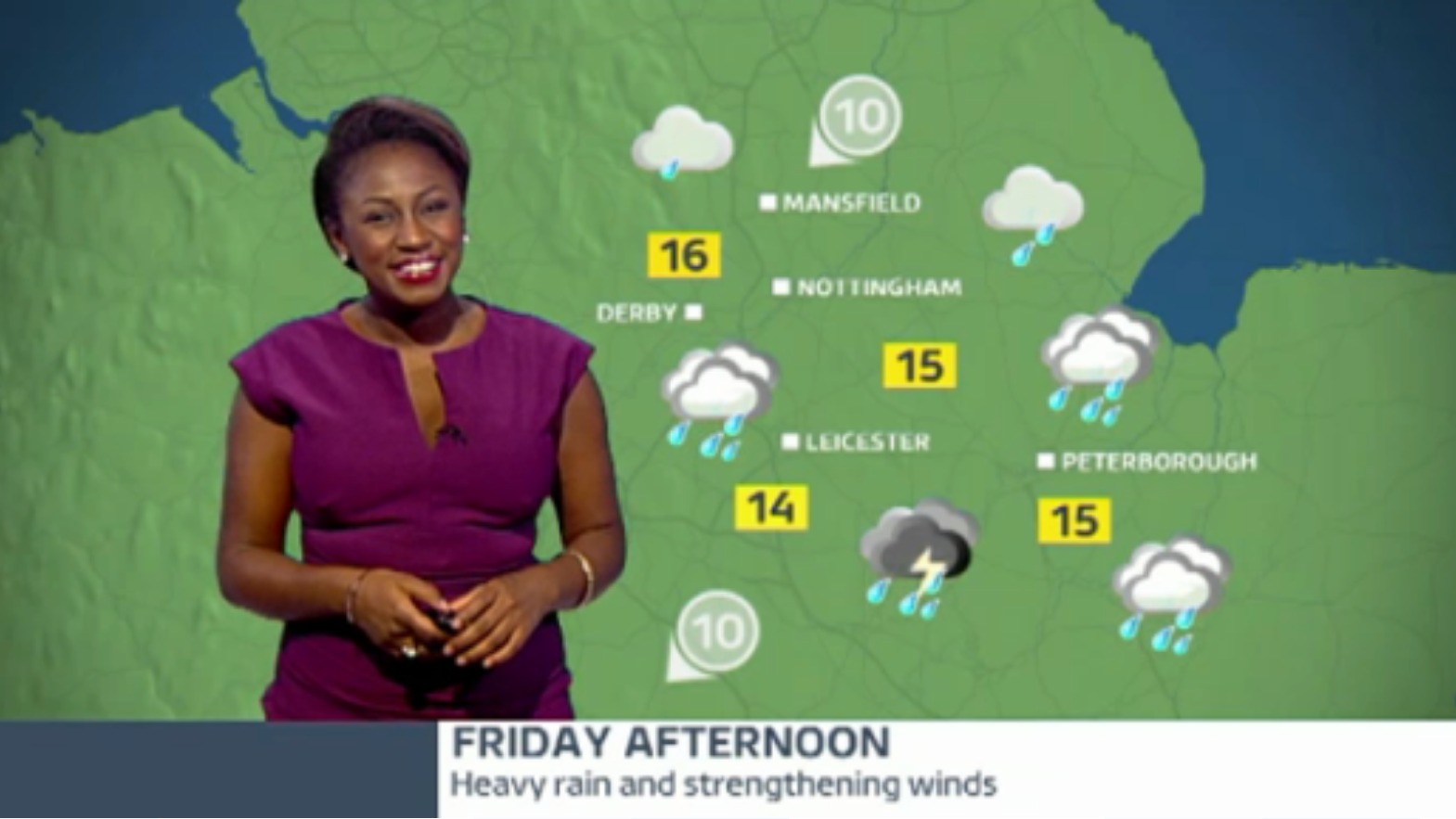 East Midlands: Heavy rain and strengthening winds | ITV News Central