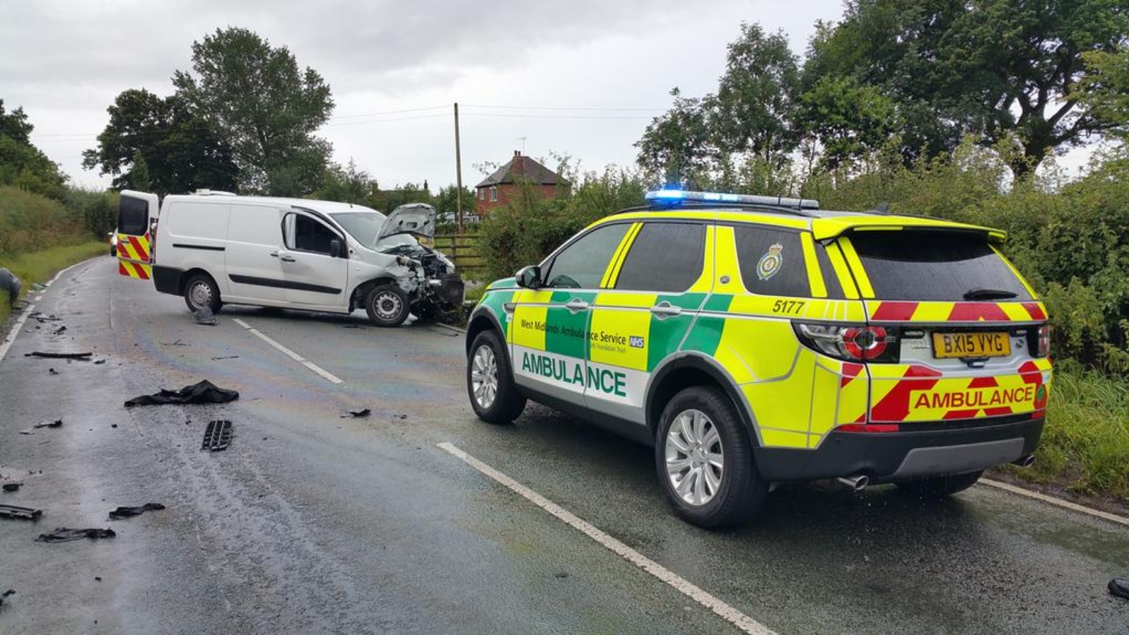 Woman thrown from van in crash airlifted to hospital | ITV News Central